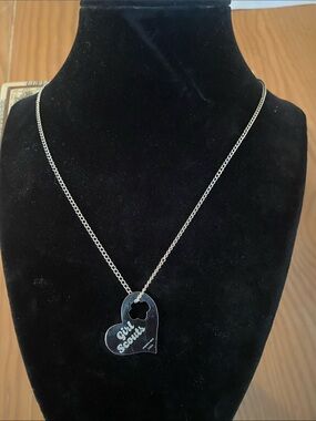 Girl Scouts Heart Pendant Necklace - Silver Tone
